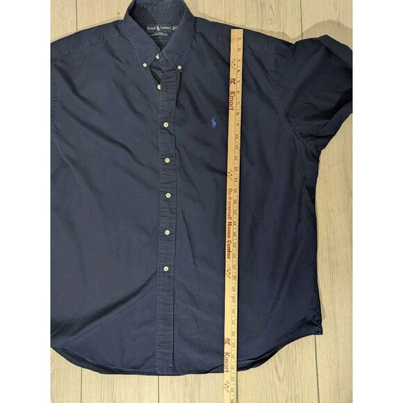 Ralph Lauren Blue Label Navy Blake Dress Shirt Pony Logo 100% Cotton Sz XXL - Picture 7 of 8